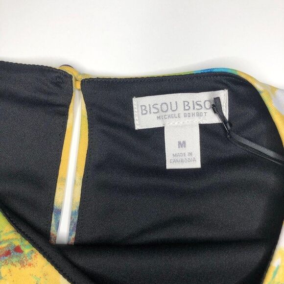 Bisou Bisou Colorful Tie Dye Printed Sleeveless Crop Top Shirt Women's M - Picture 4 of 8